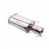 Car Exhaust Muffler  Stainless Steel Exhaust Tip  Flat Drum Single Pipe Inlet Outlet Exhaust Muffler Pipes  Straight Through Performance Muffler  Auto Parts XH 
