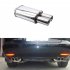 Car Exhaust Muffler Stainless Steel Tailpipe Tips Straight Through Performance Double Outlet Exhaust Muffler Pipes Automobile Exterior Accessories XH EP052 SL s