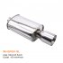 Car Exhaust Muffler  Stainless Steel Exhaust Tip  Flat Drum Single Pipe Inlet Outlet Exhaust Muffler Pipes  Straight Through Performance Muffler  Auto Parts XH 