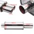 Car Exhaust Muffler Stainless Steel Tailpipe Tips Straight Through Performance Double Outlet Exhaust Muffler Pipes Automobile Exterior Accessories XH EP052 SL s