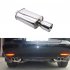 Car Exhaust Muffler  Stainless Steel Exhaust Tip  Flat Drum Single Pipe Inlet Outlet Exhaust Muffler Pipes  Straight Through Performance Muffler  Auto Parts XH 