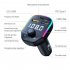 Car Fm Transmitter Bluetooth compatible Handsfree Calling Wireless Car Kit Stereo Mp3 Music Player Usb Charger black
