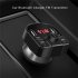 Car Fm Transmitter Bluetooth compatible Hands free Receiver Mp3 Stereo Music Player Dual Usb Fast Charger black
