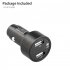Car GPS Tracker Locator Real Time Tracking Device Dual USB Car Charger Voltmeter black