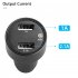 Car GPS Tracker Locator Real Time Tracking Device Dual USB Car Charger Voltmeter black