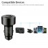 Car GPS Tracker Locator Real Time Tracking Device Dual USB Car Charger Voltmeter Gold