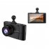 Car HD Driving Recorder 3 Inch 4k 1080p Dual Lens Wide angle Dual Recording Night Vision Dash Cam black