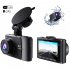 Car HD Driving Recorder 3 Inch 4k 1080p Dual Lens Wide angle Dual Recording Night Vision Dash Cam black