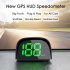 Car HUD Head Up Display Speedometer GPS And BeiDou Dual Chips Large Screen With Sunshade  Overspeed Reminder Function  Vehicles Speed Display Device Black white