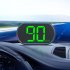 Car HUD Head Up Display GPS Digital Speed Meter Speedometer LED Screen USB Cable Plug   Play Universal For Cars  Trucks  Buses  Electric Scooters green KM H