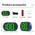 Car HUD Head Up Display GPS Digital Speed Meter Speedometer LED Screen USB Cable Plug   Play Universal For Cars  Trucks  Buses  Electric Scooters green KM H