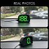 Car HUD Head Up Display Speedometer GPS And BeiDou Dual Chips Large Screen With Sunshade  Overspeed Reminder Function  Vehicles Speed Display Device Black green