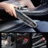 Car Handheld Vacuum Cleaner Hand Cordless Powerful Suction Rechargeable with LED Strobe Signal Warning Light QZ03170