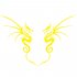 Car Head Sticker Hood Car Sticker Scratch Car Door Stickers Waterproof Reflective Modification Decal yellow