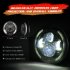Car Headlights 7 Inch LED Headlights Halo Angle Eye 200W For Jeep Wrangler JK TJ LJ 97 17 C0026