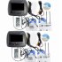 Car Headrest DVD player system with a high quality leather exterior and a super large 7 inch LCD display for letting passengers in the back enjoy   