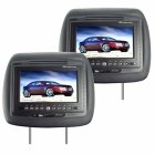 Car Headrest DVD player system with a high quality leather exterior and a super large 7 inch LCD display for letting passengers in the back enjoy   