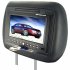 Car Headrest DVD player system with a high quality leather exterior and a super large 7 inch LCD display for letting passengers in the back enjoy   