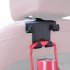 Car Headrest Hook Phone Holder Inner Rear Mount Seat Back Hanger Multi functional Clips Bracket For Bags Hats black