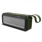W-king Bluetooth Speaker S20 IPX6 2000mAh FM Wireless Portable Speaker with Microphone and NFC Support for Cellphone Army Green