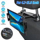 Car Headrest Mount Tablet Holder For 1.9 Inch To 6.9 Inch Headrest Rod Distance Universal 360° Rotating Adjustable Seat Headrest Mount Stand