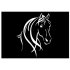 Car Horse Head and Mane Decal Sticker Car Styling Decoration black