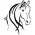 Car Horse Head and Mane Decal Sticker Car Styling Decoration White