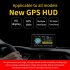 Car Hud Head  Up  Display Speedometer Touch Screen High definition Dual channel Satellite Gps Various Interfaces Digital Display black
