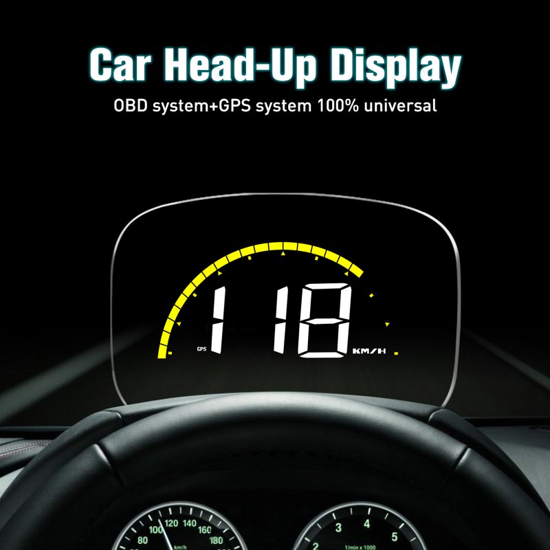 Car Hud Head-up Display GPS Obd Dual-mode Digital Display Windshield