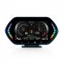 Car Hud Head up Display Obd Speedometer Water Temperature Meter Driving Computer F12 Slope Meter Black