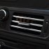Car Interior Air Conditioner Outlet Vent Grille Strips Decoration U Shape Interior Moulding Trim Strips Silver