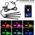 Car Interior Lights Car LED Strip Light 48 LED App Controller Waterproof DIY Color Music Under Dash Car Lighting Kits 12 lights mobile APP control