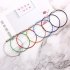 Car Key Ring Pendant Stainless Steel Wire Rope Shape Color Hoop Key Ring  blue Single