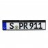 Car License Plate Frame Backup Camera HD Infrared Night Vision Rear View Camcorder License Plate Holder Black EU Plug