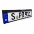 Car License Plate Frame Backup Camera HD Infrared Night Vision Rear View Camcorder License Plate Holder Black EU Plug