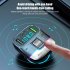 Car MP3 Player Adapter FM Transmitter With LED Display USB PD Fast Charger Supports Handsfree Call U Disk Black and silver