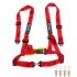 Car Modification 2 Inch 4 point Kart Racing Seat Belt Quick Release Seat Belt Safety Belt Red