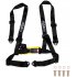 Car Modification 2 Inch 4 point Kart Racing Seat Belt Quick Release Seat Belt Safety Belt Yellow