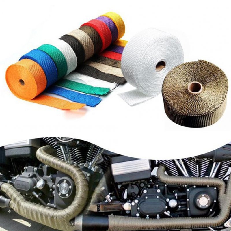 Car Modification Insulation Belt Motorcycle Exhaust Pipe Insulation Cotton Heat Resisting Cloth black