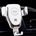 Car Mount Qi Wireless Charger Wireless Charging Car Phone Holder for iPhone XS Max X XR 8 Samsung Note 9 S9 S8 white