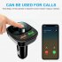 Car Mp3 Bluetooth Player Car Lossless Music Receiver Multifunctional Car Usb Charger Black