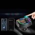 Car Mp3 Bluetooth  Player Fast Charging Colorful Light Type c Port black
