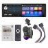 Car Mp5 Player Bluetooth Touch Screen Dual Usb Player Colorful Light Radio with Camera Black 8 Lights Camera