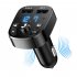 Car Multifunction Noise Reduction Car  Mp3  Player Fm Transmitter Wireless Bluetooth compatible Receiver Dual Usb Car Fast Charger black