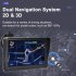 Car Navigation Device HD 7 inch Wire controlled Touch Screen Display Loop Video Reversing Camera for Truck Rv Black