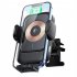Car Phone Holder 15w Fast Charge Wireless Charger Smart Sensor Mobile Phone Gps Navigation Support Bracket Gold Black