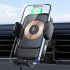 Car Phone Holder 15w Fast Charge Wireless Charger Smart Sensor Mobile Phone Gps Navigation Support Bracket Gold Black