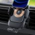 Car Phone Holder 15w Fast Charge Wireless Charger Smart Sensor Mobile Phone Gps Navigation Support Bracket Gold Black