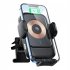 Car Phone Holder 15w Fast Charge Wireless Charger Smart Sensor Mobile Phone Gps Navigation Support Bracket Gold Black