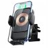 Car Phone Holder 15w Fast Charge Wireless Charger Smart Sensor Mobile Phone Gps Navigation Support Bracket Gold Black